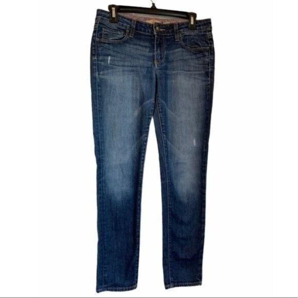 Paige Women Skyline Straight Leg Jeans SZ 28 Mid Rise Denim 30x28 Distressed